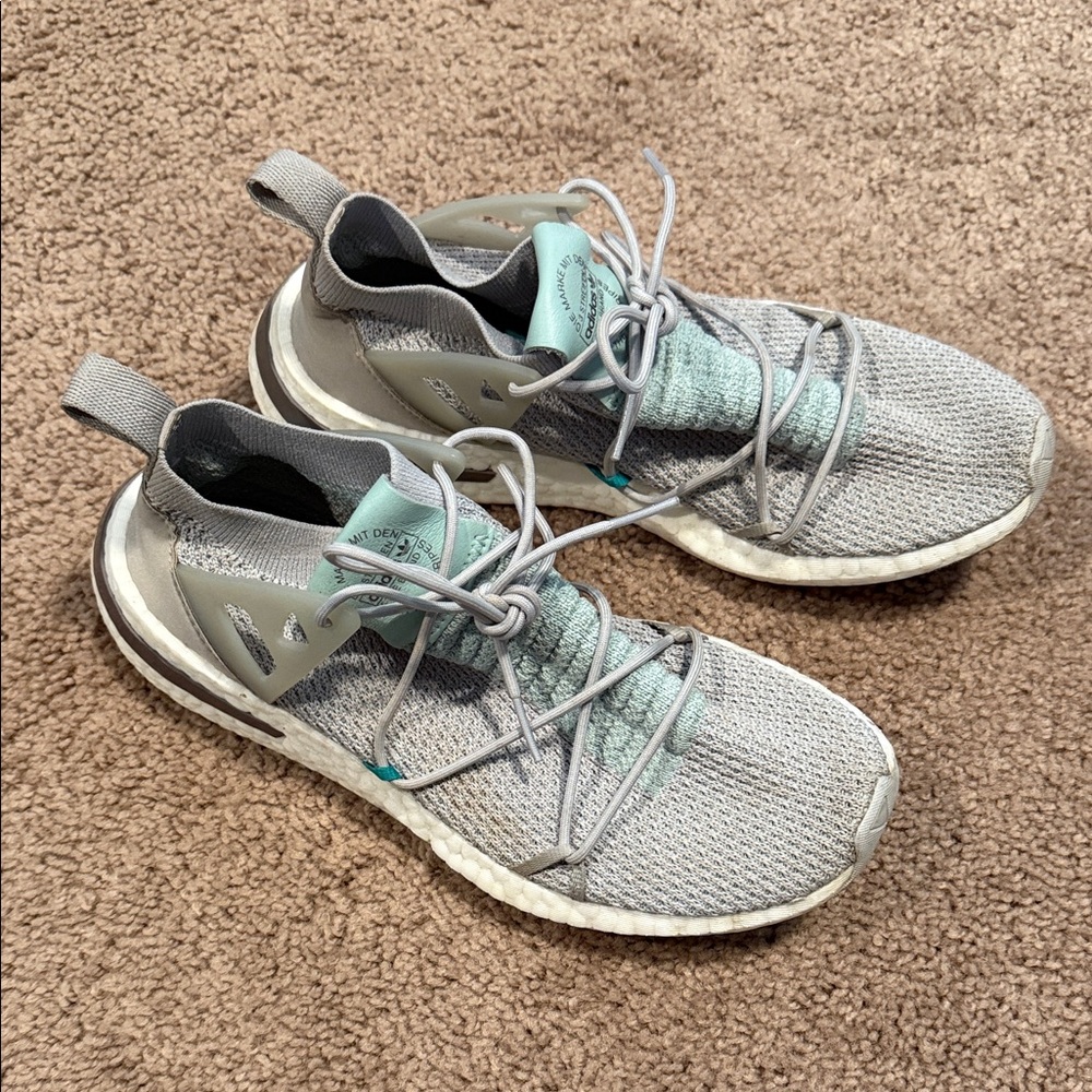 adidas Gray and Teal Women's Sneakers